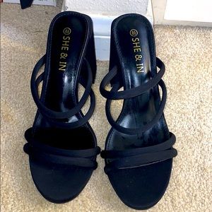 Women’s SHEIN black slip on heels